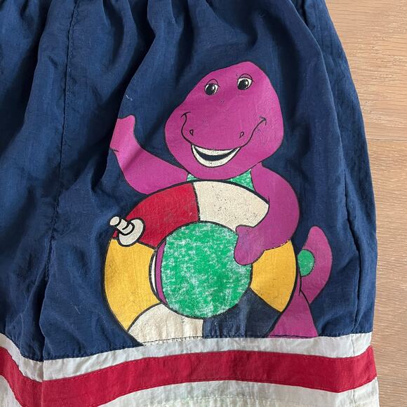 Vintage 90's Toddler Boys Barney & Friends Swim Trunks Shorts 4T - Picture 3 of 5
